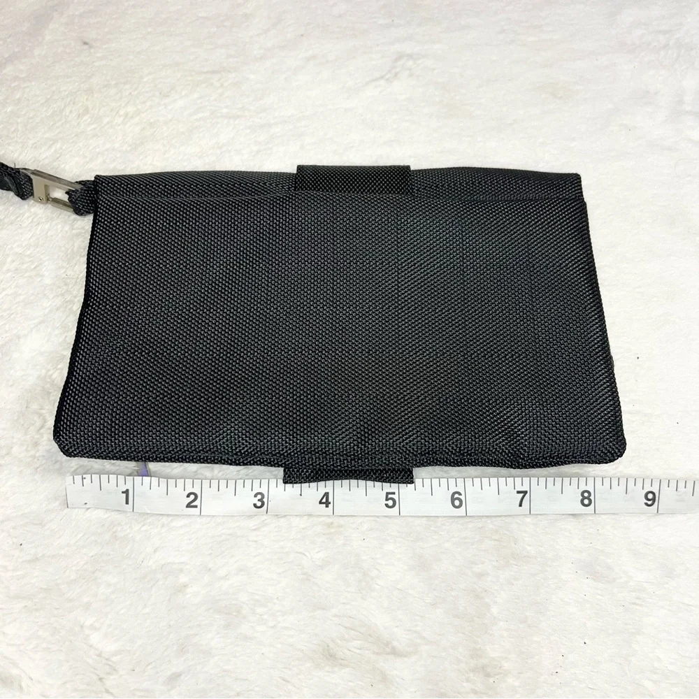 Viktor & Rolf Men's Black Amenity Bag Travel Toiletry Case Fold-over Wristlet